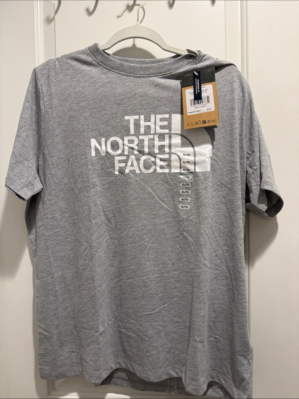 NWT The North Face woman’s Short Sleeve Logo Tee - Gray